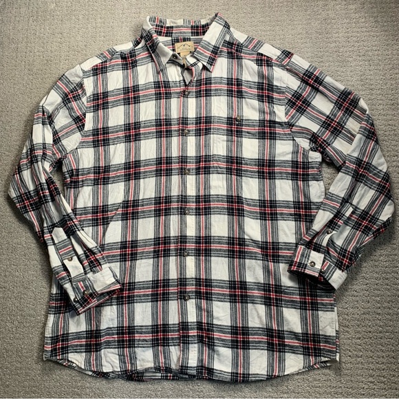 Blue Mountain Other - Blue Mountain Cotton Flannel Red Plaid Button Front Shirt MEN’S XL